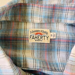 Faherty Mens Shirt Button Down Career Casual Plaid Cotton Longsleeve Small S New